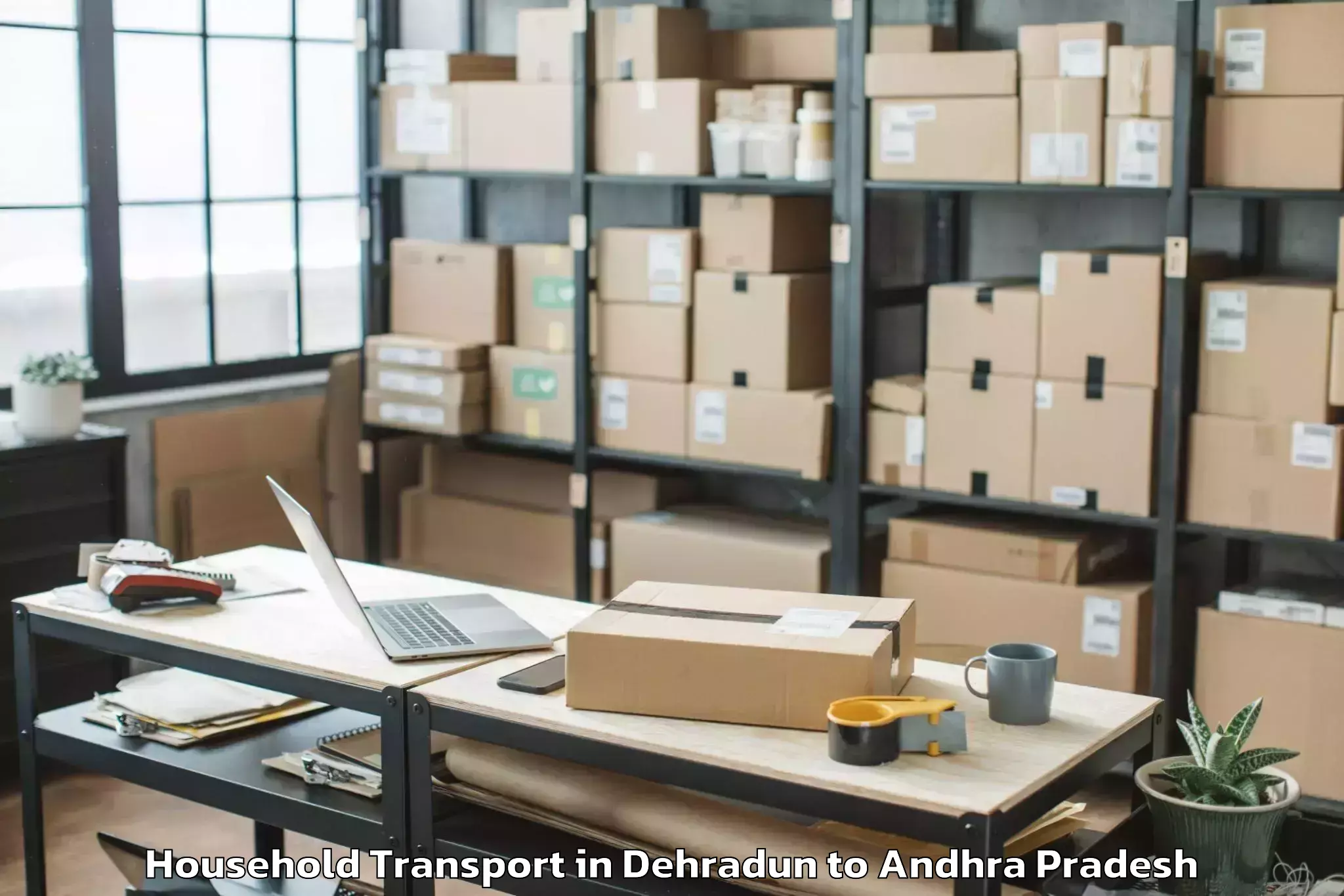 Book Dehradun to Laveru Household Transport Online